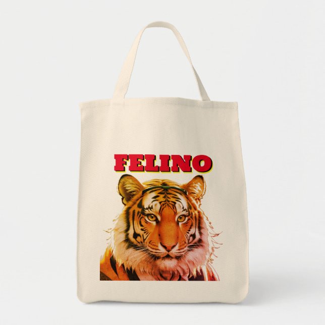 BOLSA TOTE FELINO, TIGER (Frente)
