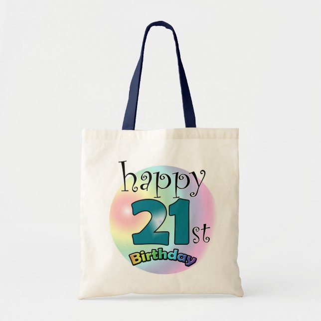 Bolsa Tote Feliz 21º aniversário (Frente)