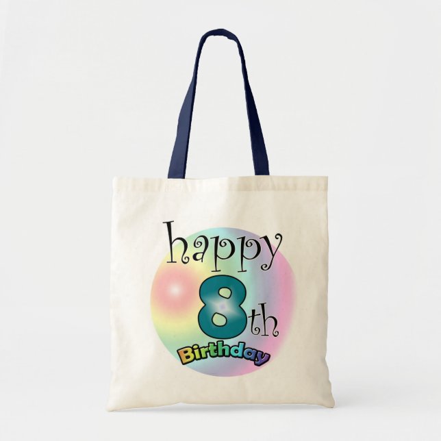 Bolsa Tote Feliz 8 de aniversário (Frente)