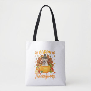 Bolsa Tote Feliz Ação de Graças Labrador Cachorro Turquia Pum