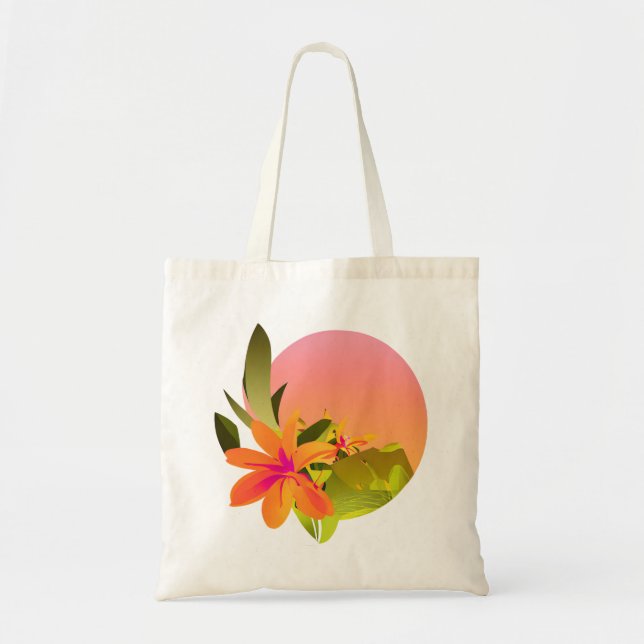 Bolsa Tote Feliz aniversário Floral Wreath (Frente)