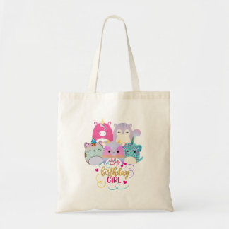 Bolsa Tote Feliz Aniversário Rapariga Esquadrão Mallow Menina