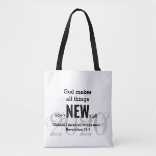 Bolsa Tote FELIZ ANO NOVO 2020 - Escritura personalizada BRAN