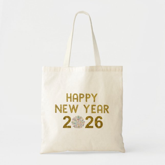 Bolsa Tote Feliz Ano Novo 2026 (Frente)
