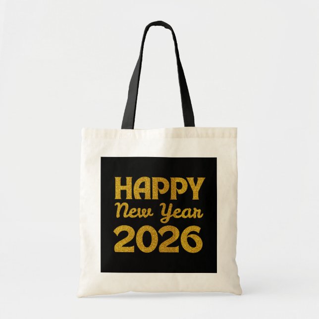 Bolsa Tote Feliz Ano Novo 2026 (Frente)
