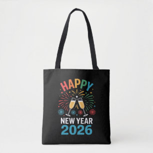 Bolsa Tote Feliz Ano Novo 2026 Festa Engraçada Véspera de Ano