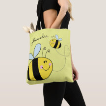 Feliz Bumble Bees Flying Heart Personalizado