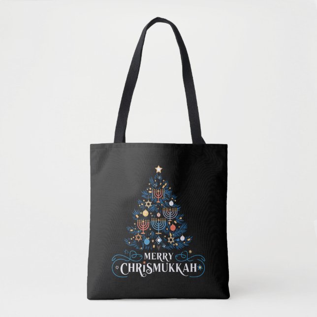 Bolsa Tote Feliz Chrismukkah Feriado Judaico Hanukkah (Frente)