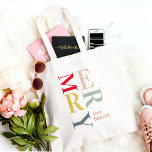 Bolsa Tote Feliz Colorida Moderna e Brilhante | Feriados feli<br><div class="desc">Feliz Colorida Moderna e Brilhante | Feriados felizes</div>