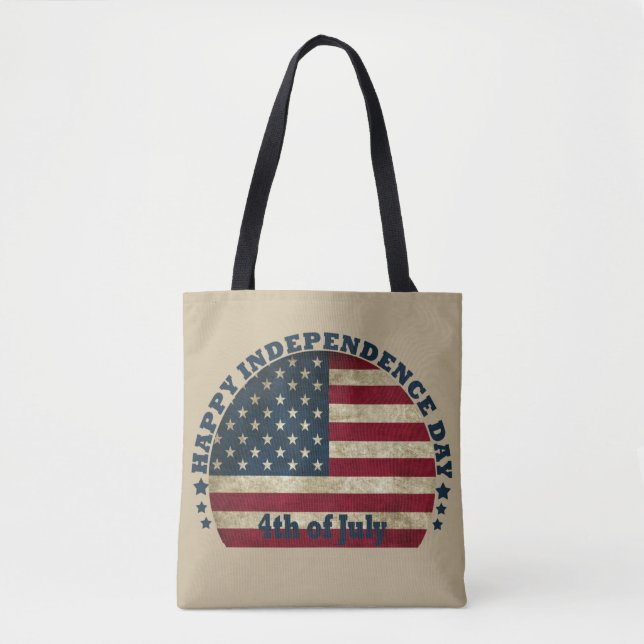 Bolsa Tote Feliz dia 4 de julho da independência (Frente)