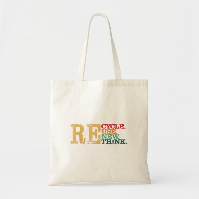 Bolsa Tote Feliz Dia da Terra Recicle Reutilize Renove Repens (Frente)