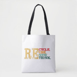 Bolsa Tote Feliz Dia da Terra Recicle Reutilize Renove Repens