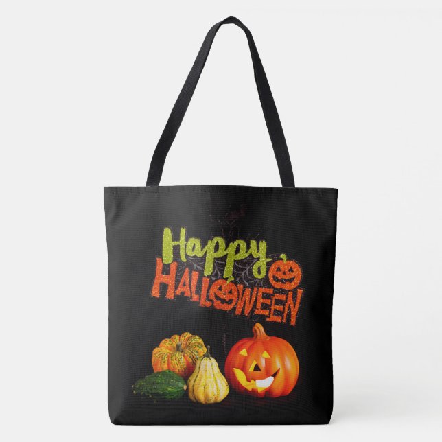 Bolsa Tote Feliz Dia das Bruxas (Frente)