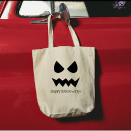 Bolsa Tote Feliz Dia das Bruxas Assustador Ghost Rosto Hallow
