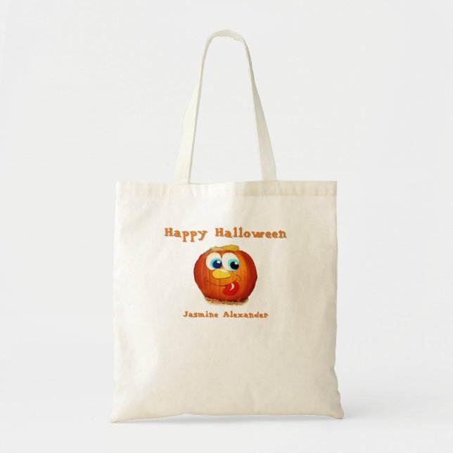 Bolsa Tote Feliz Dia das Bruxas, Jack-O-Lanterna (Frente)