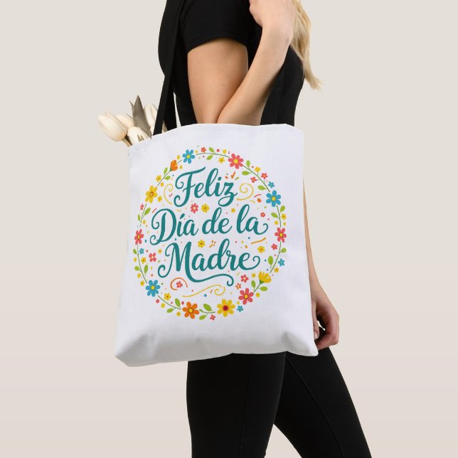 Bolsa Tote Feliz Dia Das Mães Calligraphy |  (Close Up)