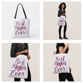 Bolsa Tote Feliz Dia das Mães Melhor Mãe de Todos os Tempos