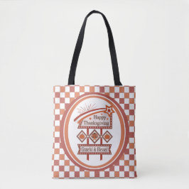 Bolsa Tote Feliz Dia de Ação de Graças Grato & Abençoado Sina