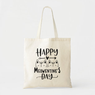 Bolsa Tote Feliz Dia de Meowentine Dia de os namorados Engraç