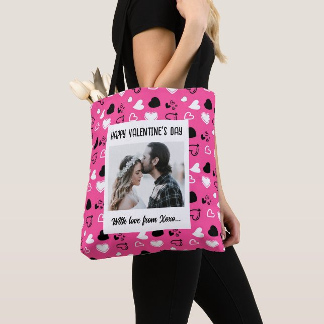 Bolsa Tote Feliz dia de os namorados Com Amor (Close Up)