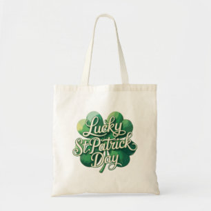 Bolsa Tote Feliz Dia de São Patrício Tipografia Vintage Quatr