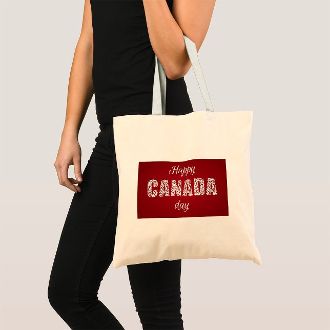 Bolsa Tote Feliz Dia do Canadá (Criador carregado)