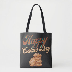 Bolsa Tote Feliz Dia dos Biscoitos, Dia Nacional dos Biscoito