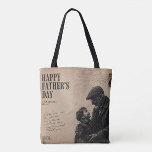 Bolsa Tote Feliz Dia dos Pais Carta Vintage e Vô