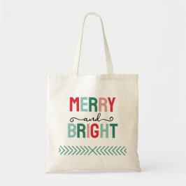 Bolsa Tote Feliz e Natal brilhante