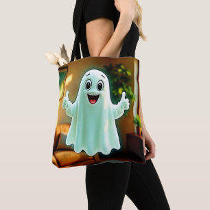 Bolsa Tote Feliz Fantasma Acima