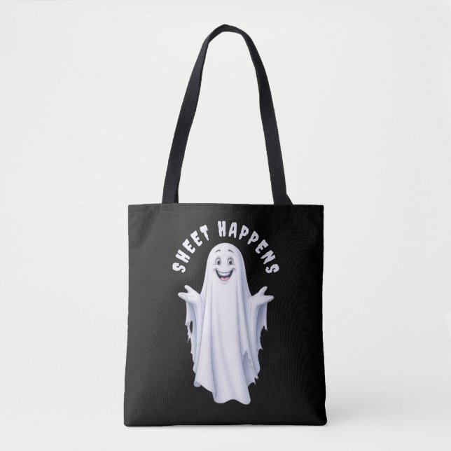 Bolsa Tote Feliz Fantasma Engraçado (Frente)