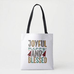 Bolsa Tote Feliz Feliz De Natal E Abençoada