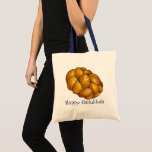 Bolsa Tote Feliz Feriado de Pão de Hanukkah Chanukah Challah<br><div class="desc">Bolsa apresenta uma ilustração original de um pão de chalá trançado. Excelente para Hanukkah! Esta ilustração Chanukah também está disponível em outros produtos. Não vê o que está procurando? Precisa de ajuda para a personalização? Entre em contato com Rebecca para ter algo projetado só para você.</div>