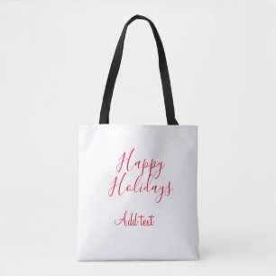 Bolsa Tote Feliz feriado natalino simples mi
