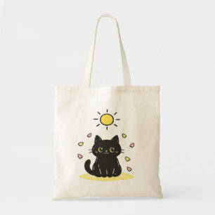 Bolsa Tote Feliz Gato Preto Sol