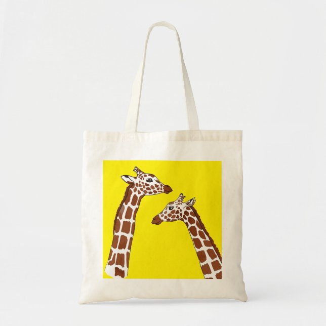 Bolsa Tote Feliz Girafas em Amarelo (Frente)