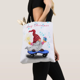 Bolsa Tote Feliz Gnomo de Pater com presentes e faíscas - En