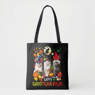 Bolsa Tote Feliz HalloObrigadoMas Cats
