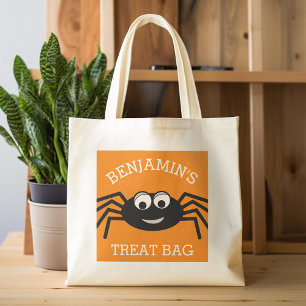 Bolsa Tote Feliz Halloween com o nome de "Cute Spider Trek"