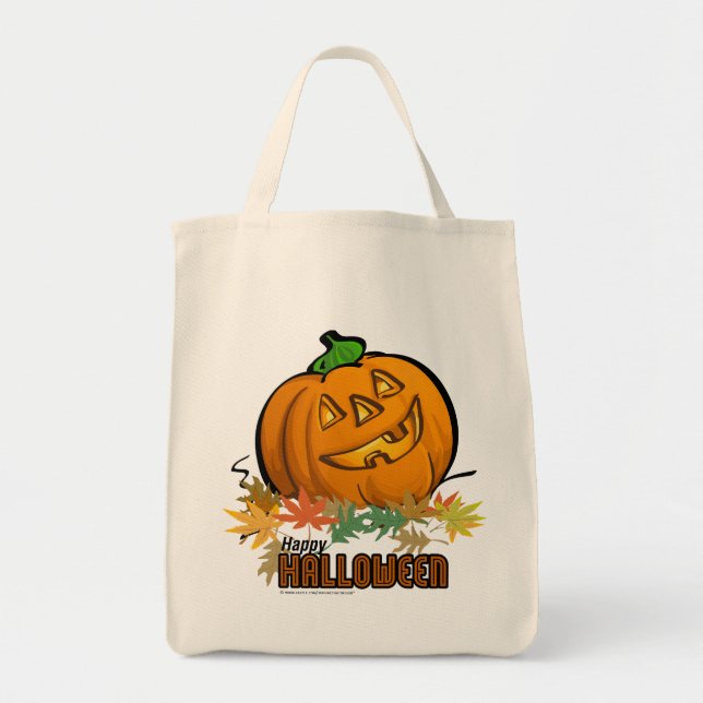 Bolsa Tote Feliz Halloween Pumpkin (Frente)