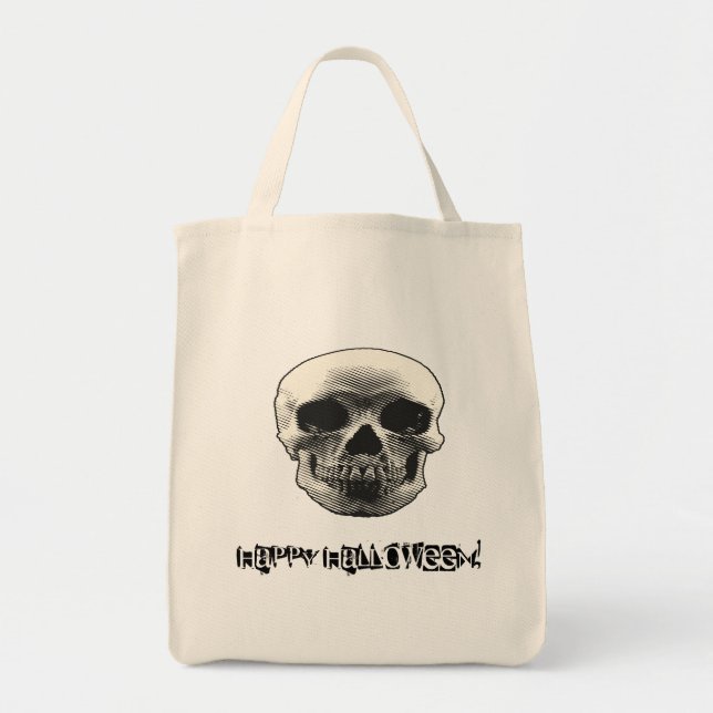 Bolsa Tote Feliz Halloween Skull (Frente)