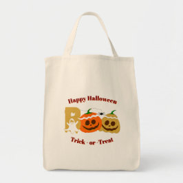 Bolsa Tote Feliz Halloween Spooky Pumpkin Trick ou Treat