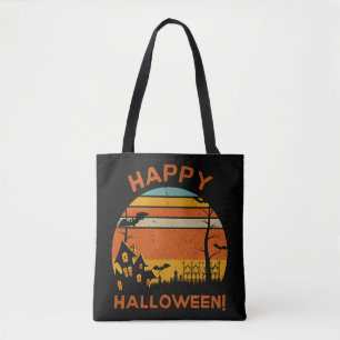 Bolsa Tote Feliz Hallowen Retro Vintage