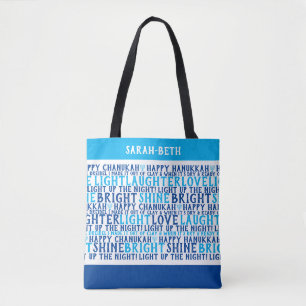 Bolsa Tote FELIZ HANUKKAH Feriados Personalizados