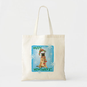 Bolsa Tote Feliz Howlidays em Malinois Belga