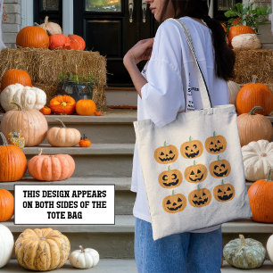 Bolsa Tote Feliz Jack-O'-Lanternas