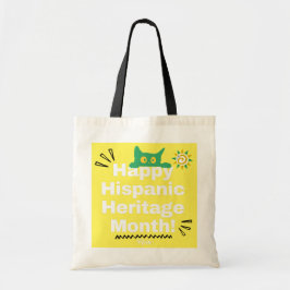 Bolsa Tote Feliz Mês do Patrimônio Hispânico! - Lindo Gatito