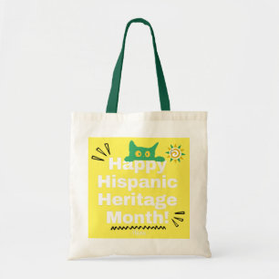 Bolsa Tote Feliz Mês do Patrimônio Hispânico! - Lindo Gatito