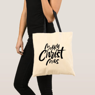 Bolsa Tote Feliz Natal Caligrafia Religiosa