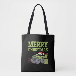 Bolsa Tote Feliz Natal Caminhão Monstro Meninos Crianças Nata